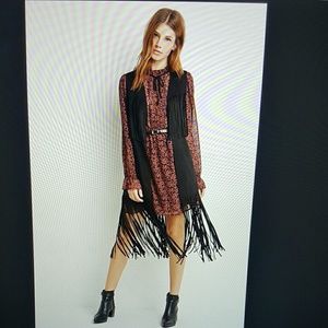 Bohemian Black Fringe Vest